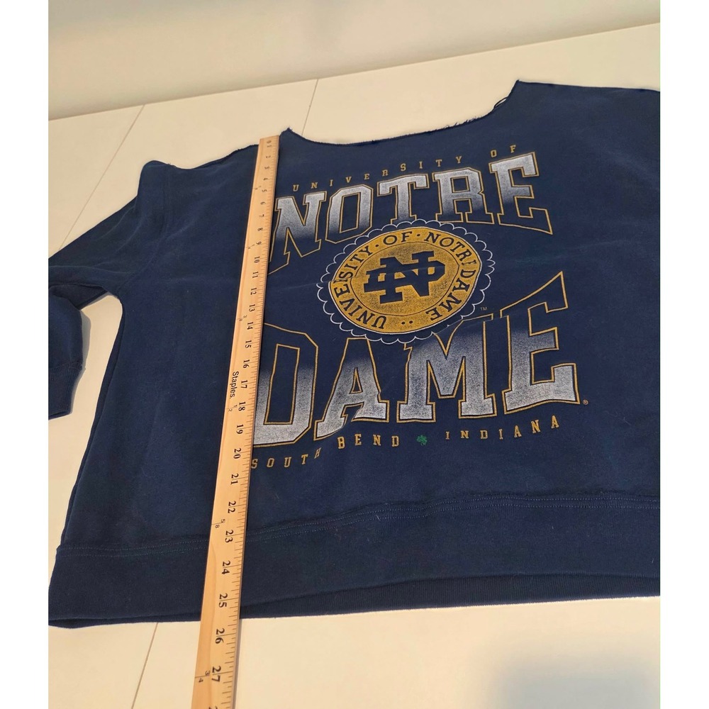 Hollister Oversized Notre Dame University Sweatshirt Off The Shoulder Womens L - Picture 11 of 11